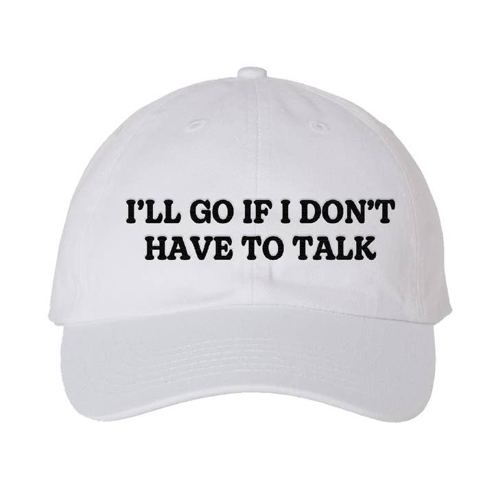 Ci vado se non devo parlare - Dad Hat per la vendita all'ingrosso da parte di Calm Down Caren