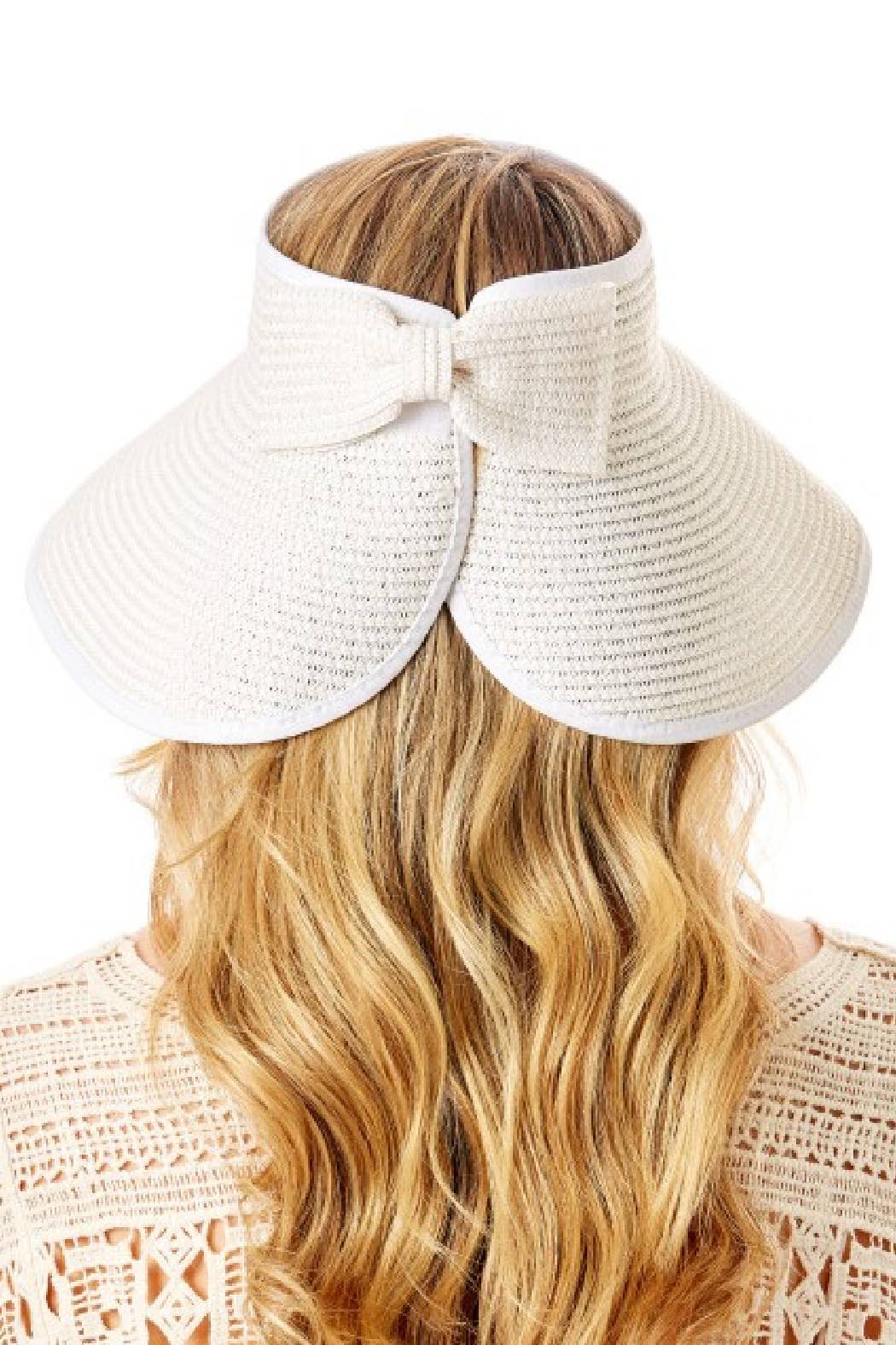 Embellish Your Life - Wholesale Visor - Women's - Upcycled LV Rollable Packable Straw Visor3