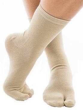 V-Toe Socks, Inc – wholesale Socks – Unisex – Flip Flop Socks - V-Toe Split Toe Khaki Crew Cotton Blend0