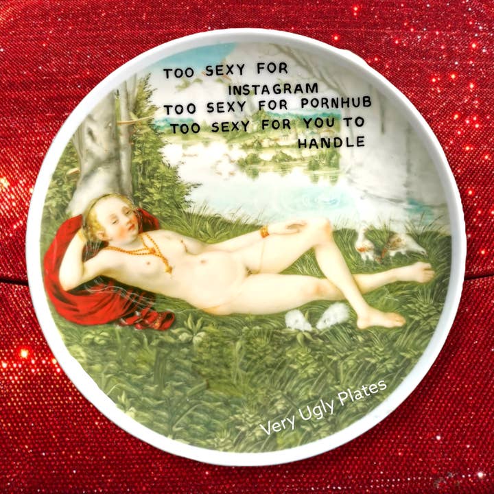 too sexy wall plate for wholesale by Very Ugly Plates