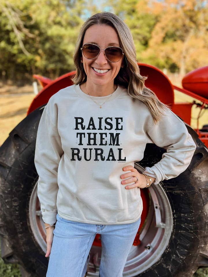 Lemon Lorraine's LLC - Wholesale Graphic Sweatshirt - Women's - RAISE THEM RURAL - Sweatshirt1