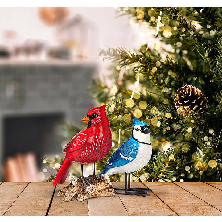 Abbott - Wholesale Decorative Figurine - Standing Cardinal On Log-8.5"H