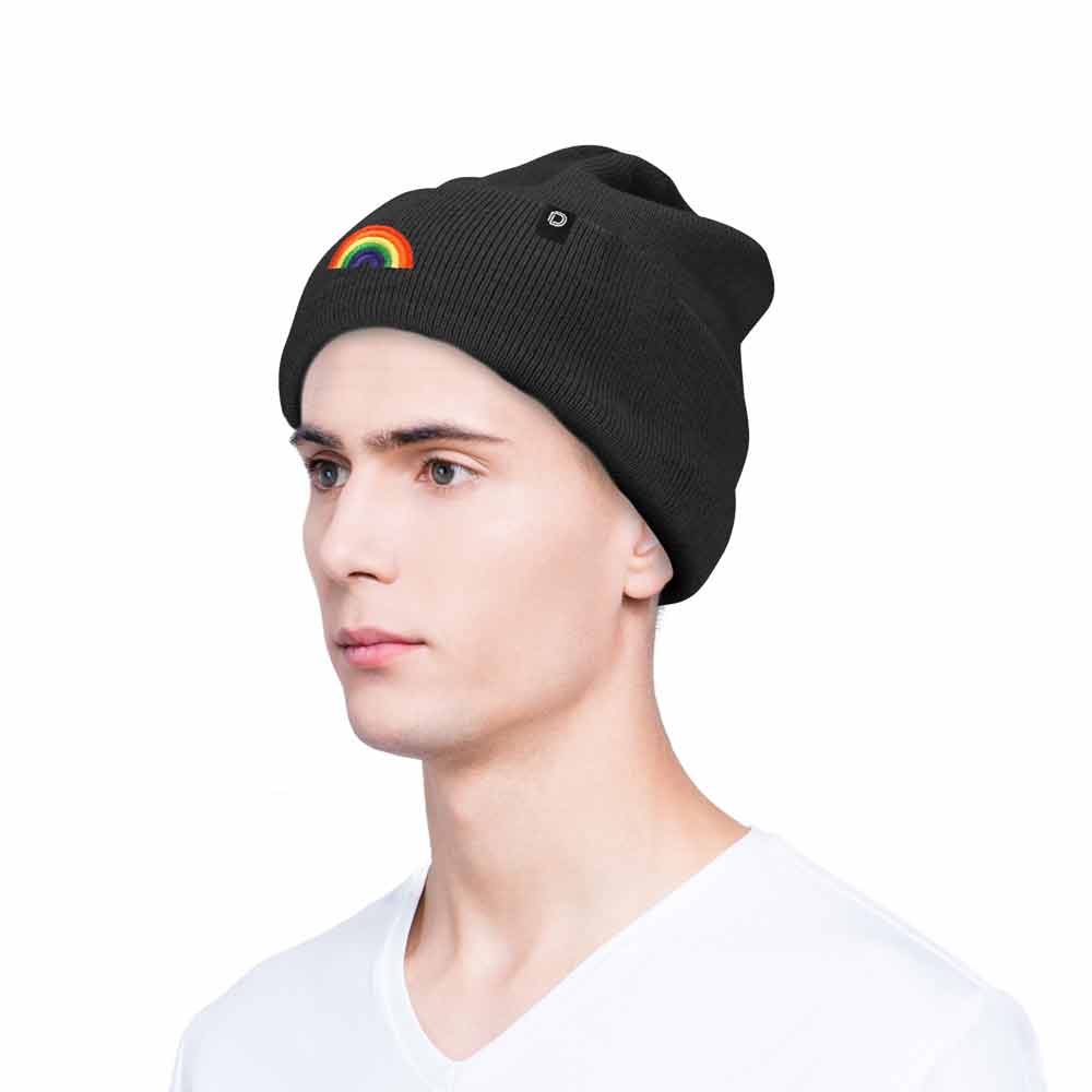 Dalix - Wholesale Beanie - Women's - Dalix Embroidered Rainbow Beanie Cap Cuffed Knit Hat Women13