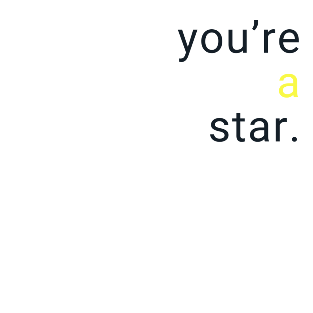 STUDIO LEMONADE - Wholesale Congratulations Card - you're a star. Greeting Card with Kraft Envelope2