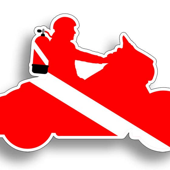 Diver Down sticker voor op de motorfiets voor wholesale door Real Sticky