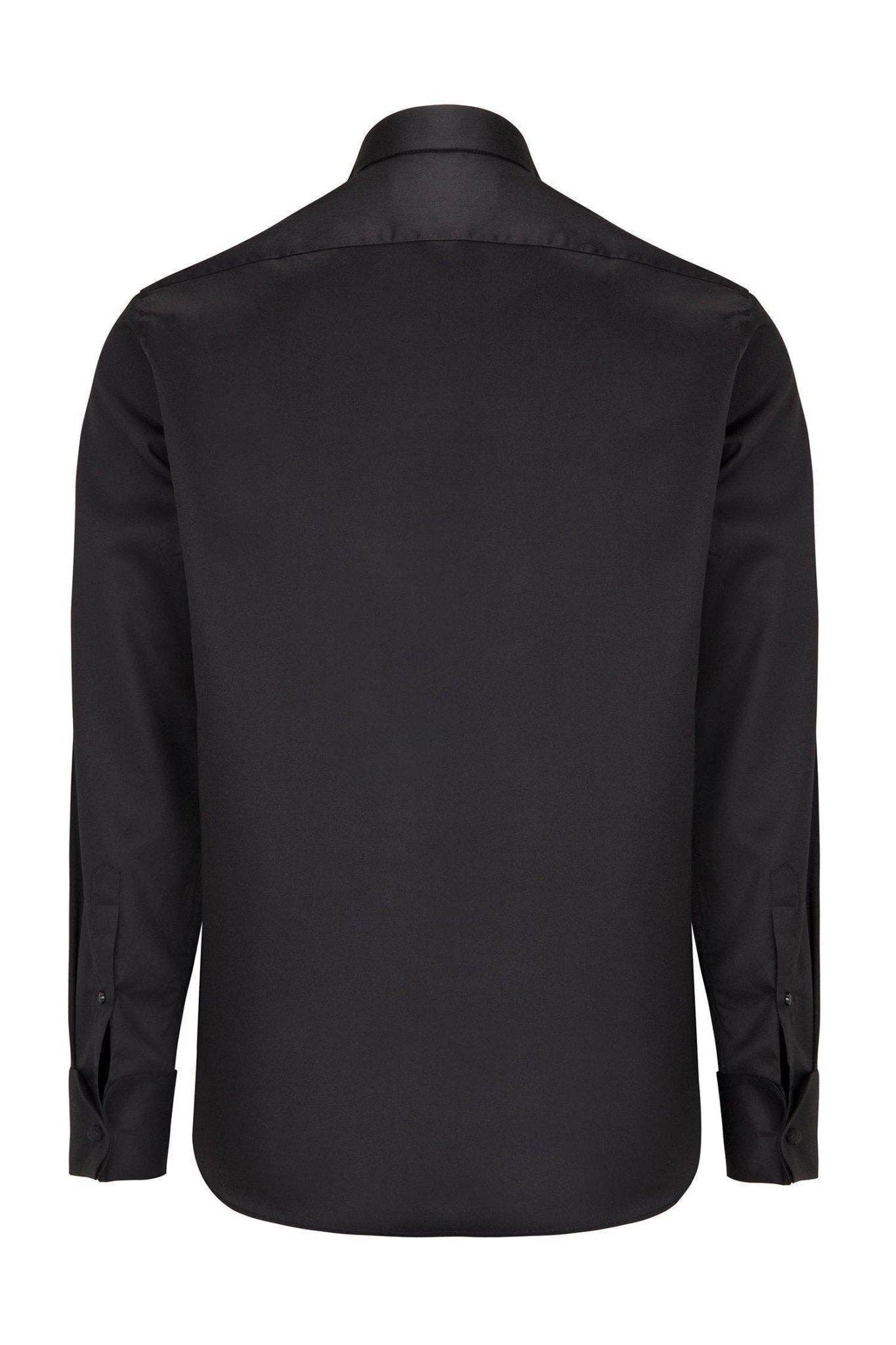 SCHWARZ SCHWARZ Pique Bib Smokinghemd für Herren - Schwarz Schwarz für den Großhandel auf Faire7