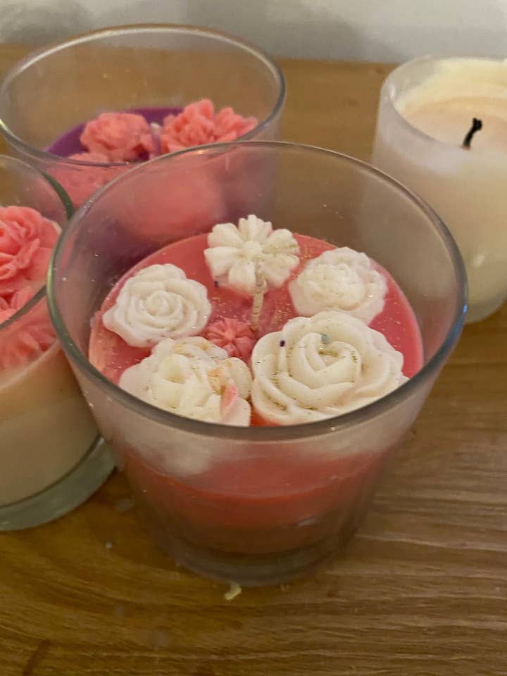 Vela de buquê de flores 2 tamanhos por atacado de Pugglewick candles