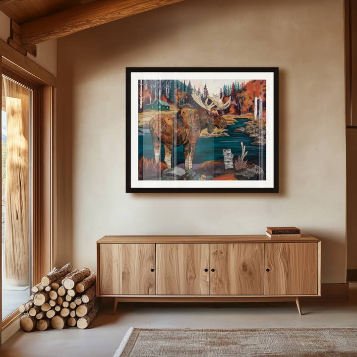 Art Print | Colorado Moose Wall Art | WATER + WILLOW for wholesale by Dolan Geiman