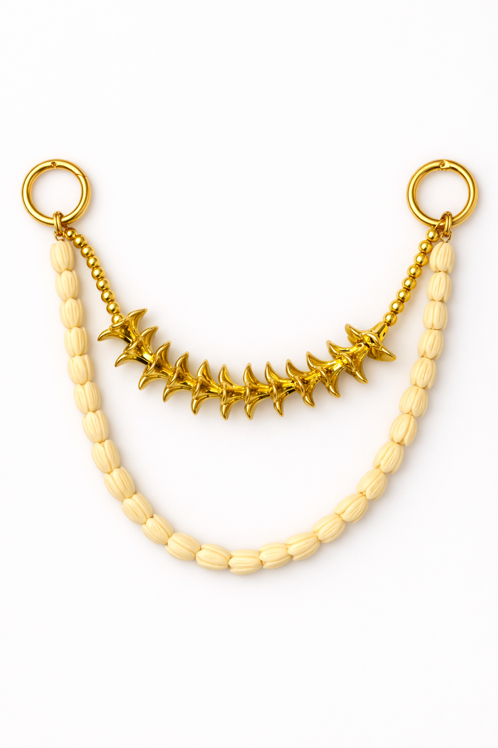 Leo & Lei - Wholesale Purse/Bag Accessory - Women's - Kenna Charm – Statement Bag Charm (Pīkake & Gold Plumeria)1