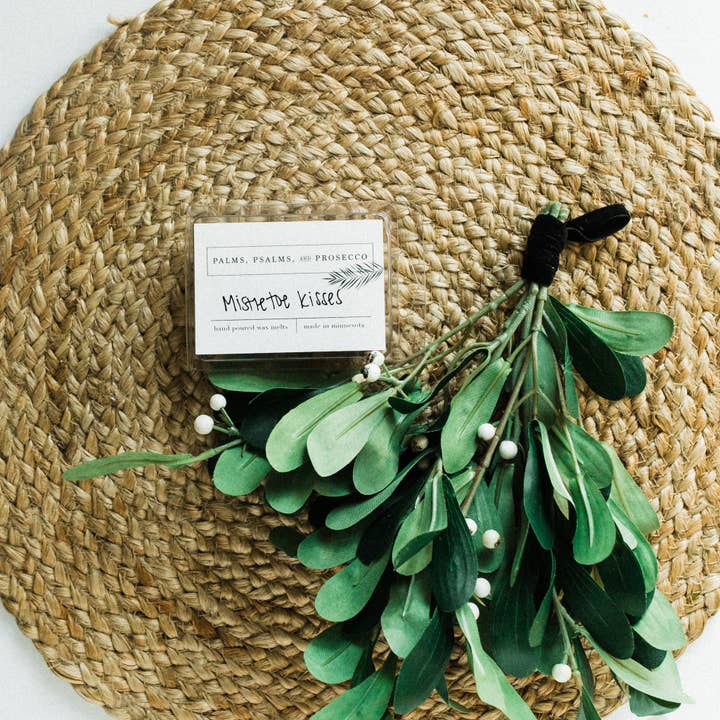 Mistletoe Kisses Wax Melts for wholesale by Palms, Psalms, & Prosecco