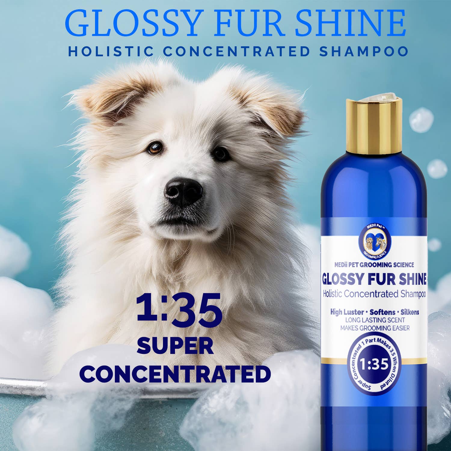Global Private Brands - Wholesale Pet Grooming Aid - Dog - MEDii Pet 16oz Brightener Glossy Fur Shine5