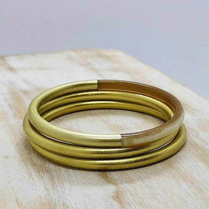 Halbvergoldetes Horn-Armband für den Großhandel von Nayda Diaries