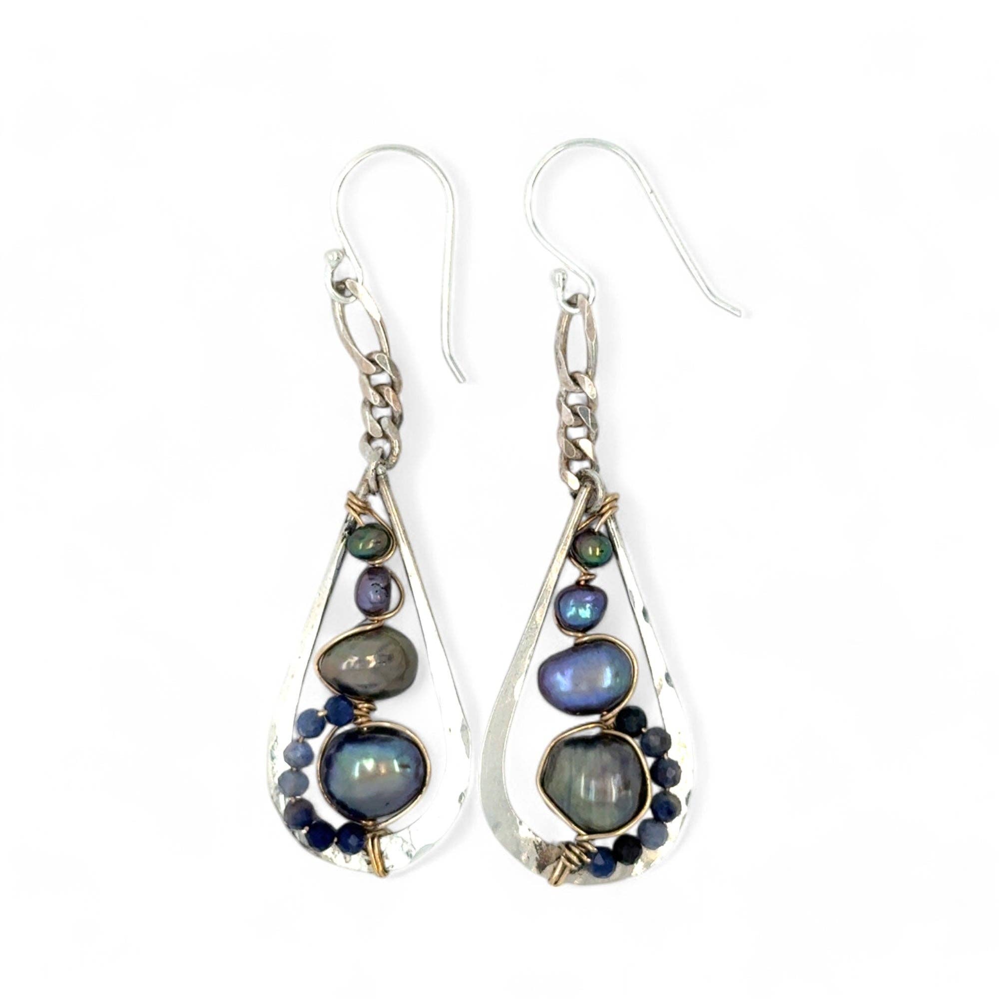 Art by any Means Jewelry - Wholesale Dangle Earrings - Dripping Pearl Earrings E83604