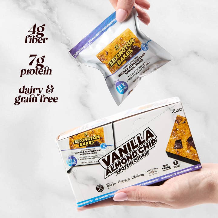 LEXINGTON BAKES - Wholesale Cookie - Vanilla Almond Choc Chip Protein Cookies • 6 Pack3