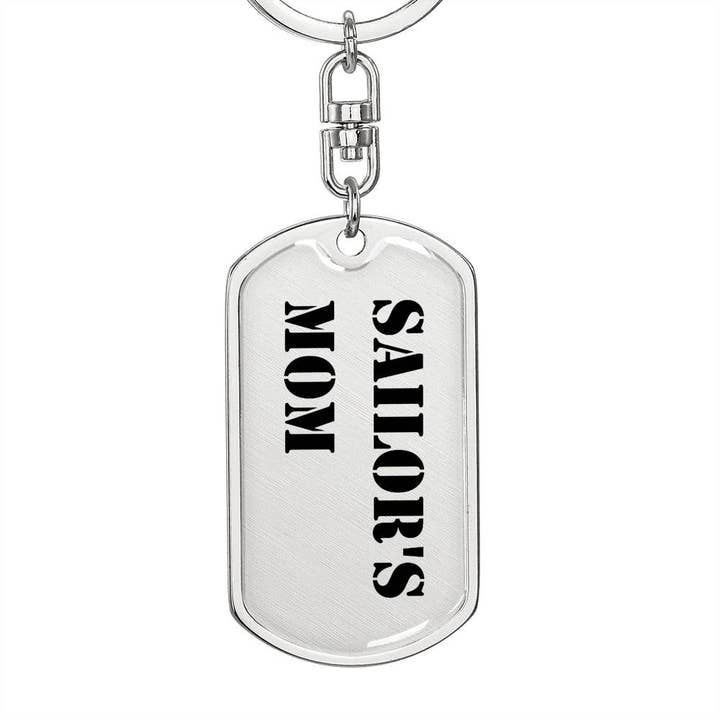 Sailor's Mom - Luxury Dog Tag Keychain for wholesale by Unique Gifts Store