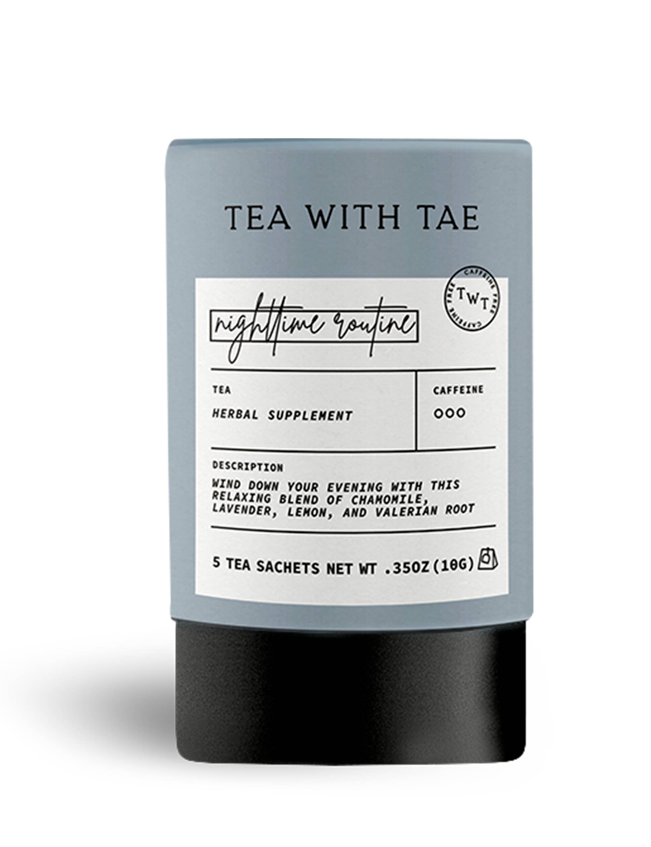 Tea with Tae - Wholesale Theezakjes - Nachtelijke Routine Slaap Thee Mini Tube Geschenk (5 theezakjes)