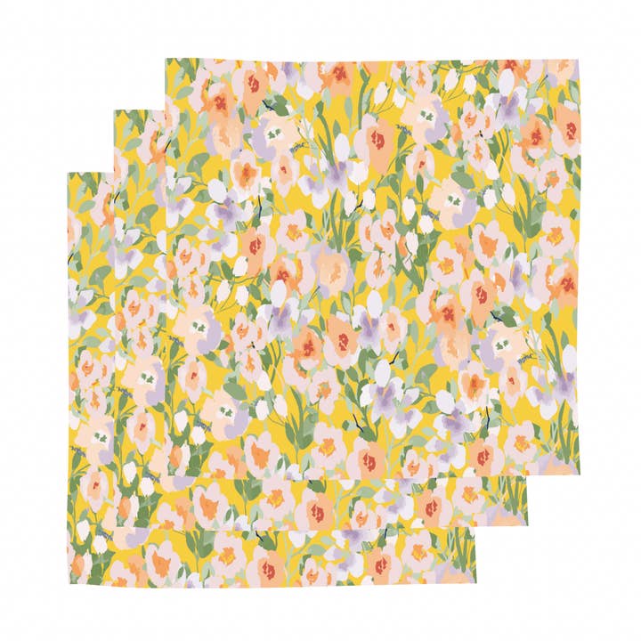 Geschirrtuch-Set - 3 Stück Sun Kissed Petals für den Großhandel von Bubble & Blend