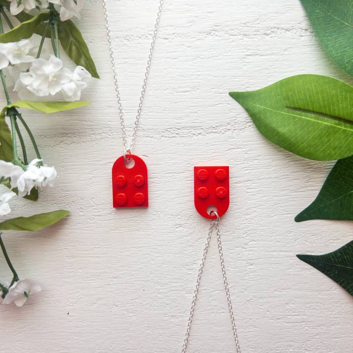 AO Designs LLC - Wholesale Pendant/Charm Necklace - Lego Heart Necklace | Made of real Legos | Valentine