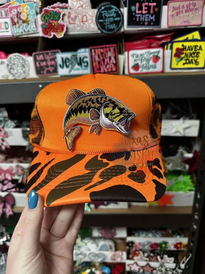 Gorra Trucker de Camuflaje Naranja para venta al por mayor de Texas Transfers