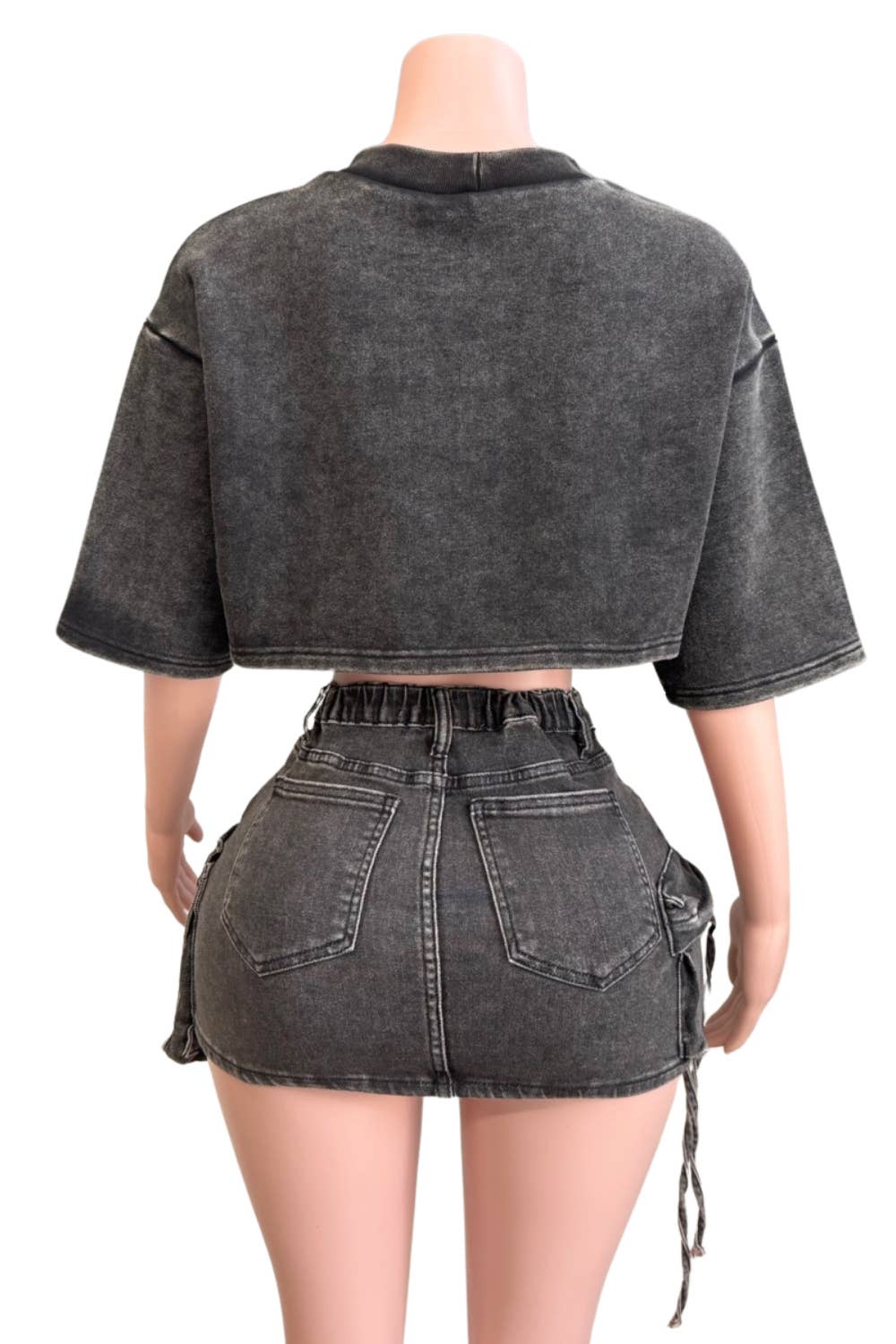 NEWGENS - Wholesale Graphic Sweatshirt - Women's - NT1091A PRIVILEGED Washed Crop Sweatshirt5