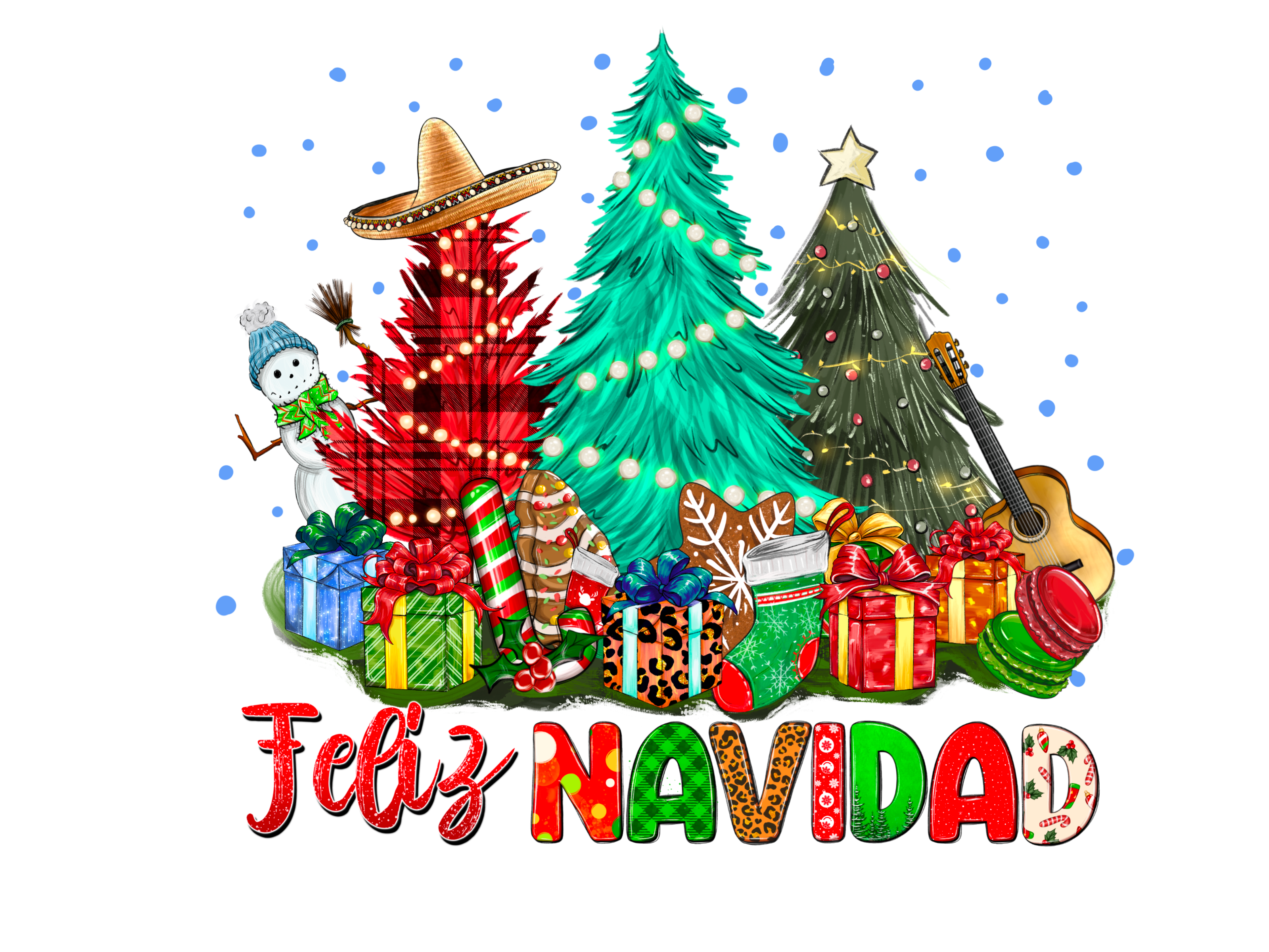 ROTD Crafter's Corner - Wholesale Sublimation Transfer - Feliz Navidad DTF Print0