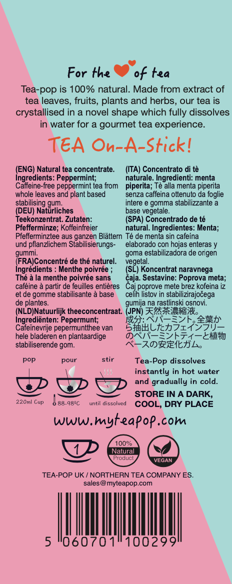 Northern Tea Company - Wholesale Tea Bags - Peppermint Gourmet TEA on-a-stick! (20x sticks tray)4