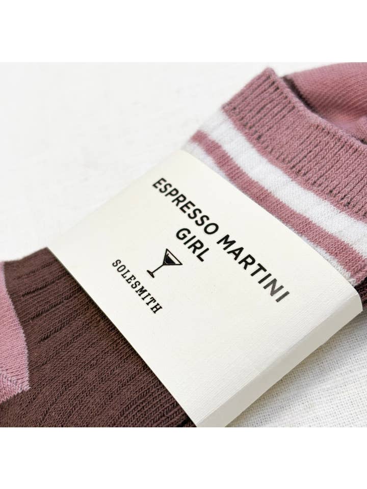 Solesmith - Wholesale Socks - Women's - Espresso Martini Girl Quarter Length Cotton Socks3