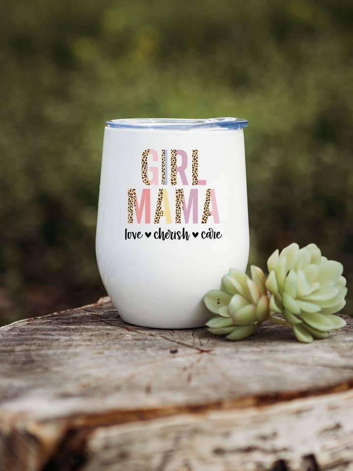 12oz Stainless Steel Wine Tumbler, Travel Wine Tumbler for wholesale by Lester Lou’s Designs