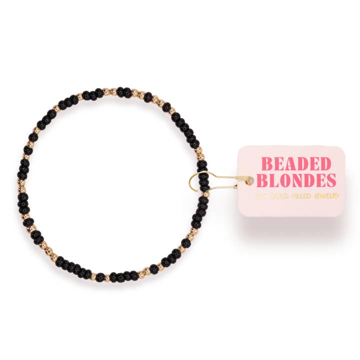 Black Sprinkle Bracelet for wholesale by Beaded Blondes
