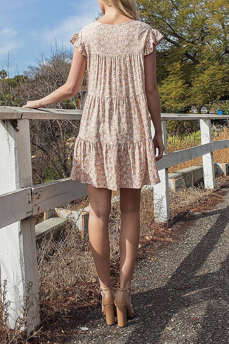 ROUSSEAU - Vendita all'ingrosso Vestito - Donna - ABITO MINI A BALZE CON MANICHE A VOLANT LORAL8