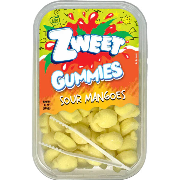 Pops Distro Inc - Wholesale Gummy - Gummy Sour Mangoes | Zweet | 10 oz (3 pack)0