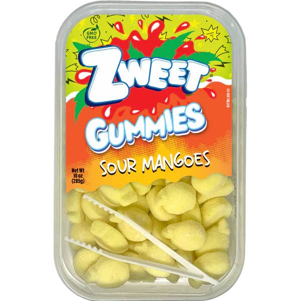 Gummy Sour Mangoes | Zweet | 10 oz (3-pack) för wholesale av Pops Distro Inc