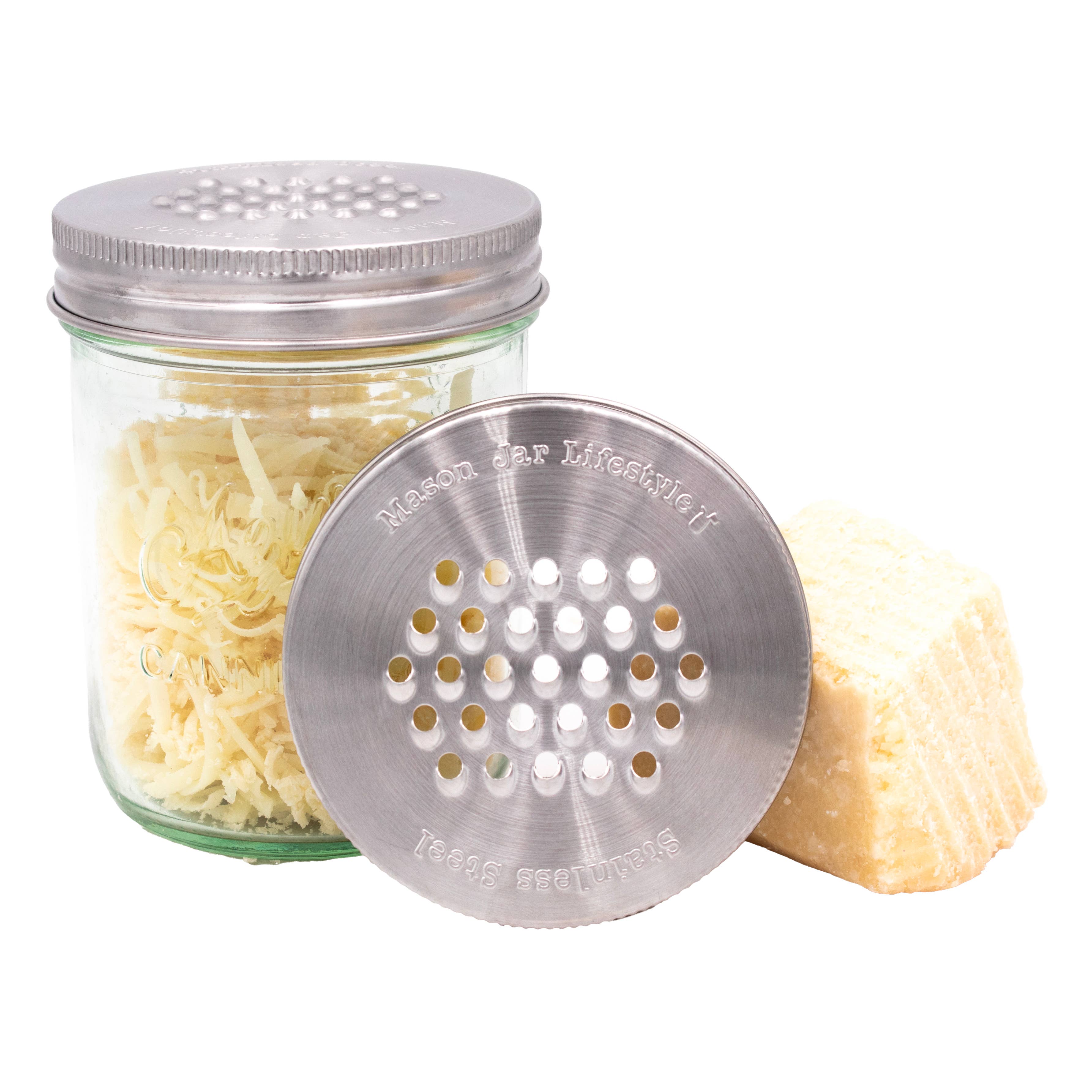 Mason Jar Lifestyle - Wholesale Kitchen Tool/Gadget - Grater / Shredder Lid for Mason Jars4