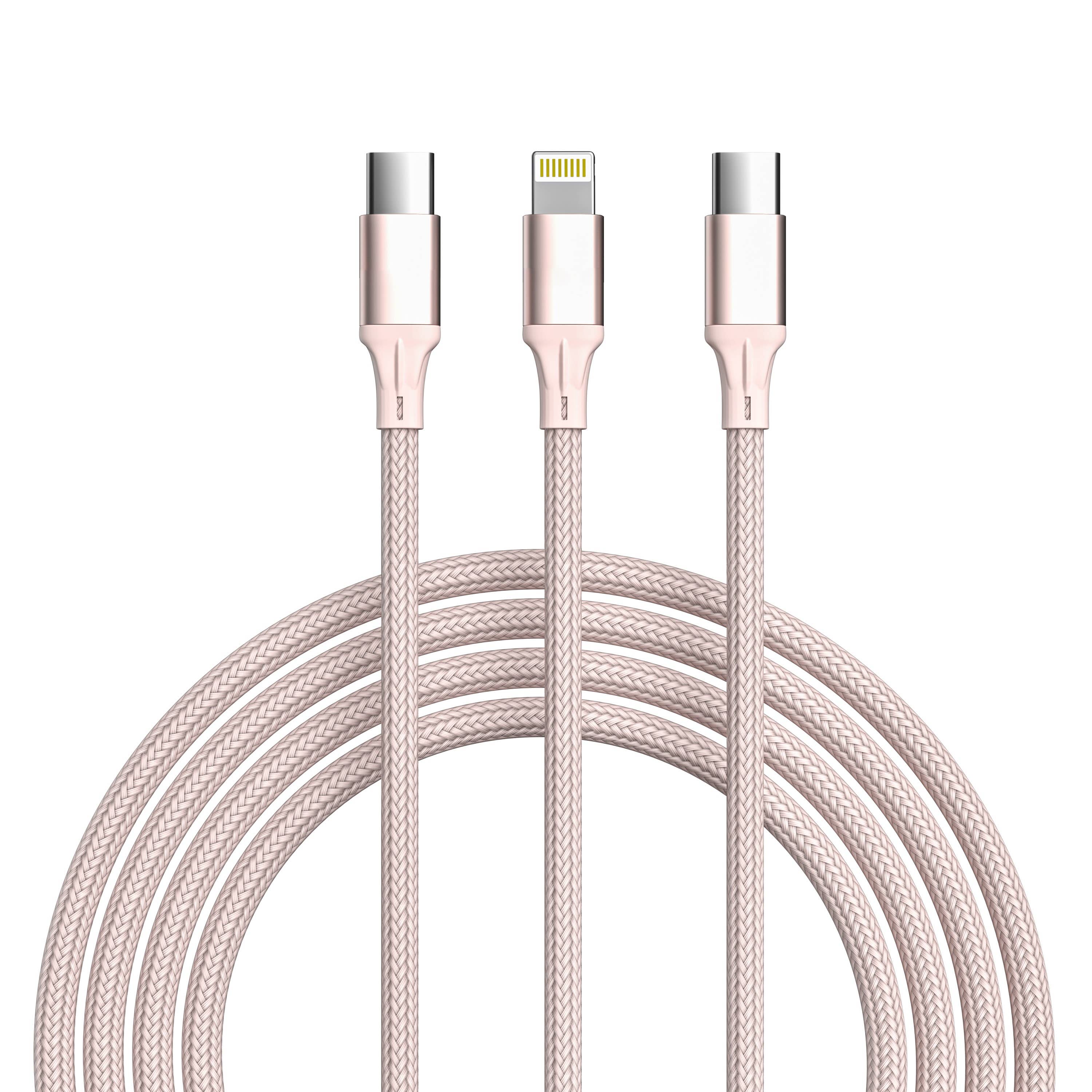 LAX Gadgets - Wholesale Charging Cable - 3-in-1 Cable For IPhone/Ipad & Android Devices - Retail Pack28