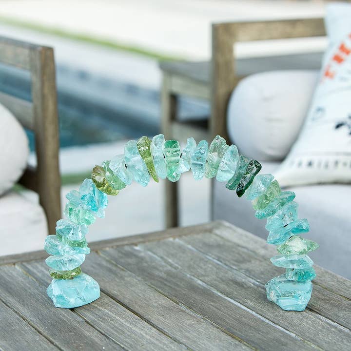Garden Age Supply - Wholesale Outdoor Ornament/Decor - Recycled Glass Arch 12"