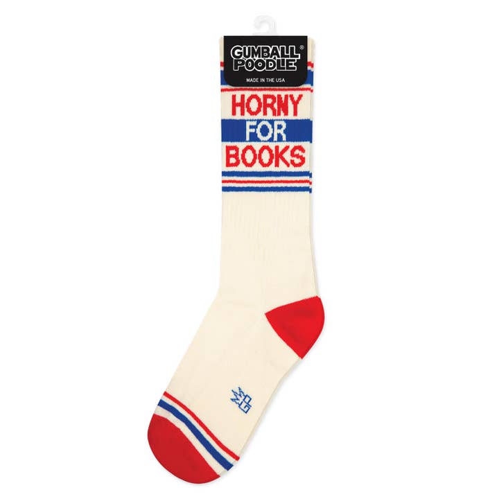 Gumball Poodle – Großhandel Socken - Unisex – Horny For Books Turnsocken mit Rundhalsausschnitt