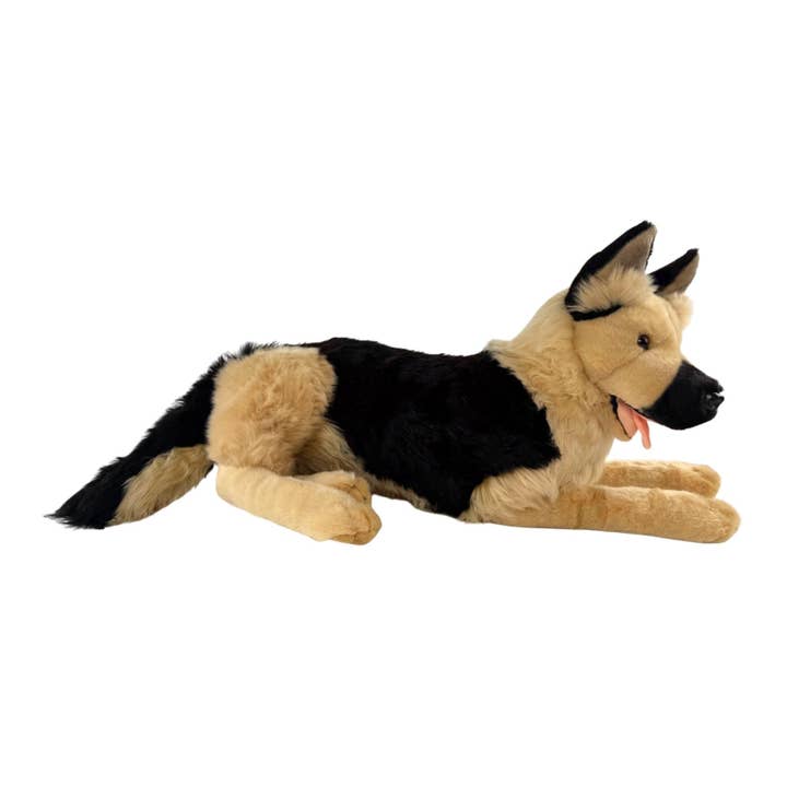 Bocchetta Plush Toys - Wholesale Stuffed/Plush Toy - Kids & Baby - Apollo - German Shepherd with satin pocket - 64cm lying4
