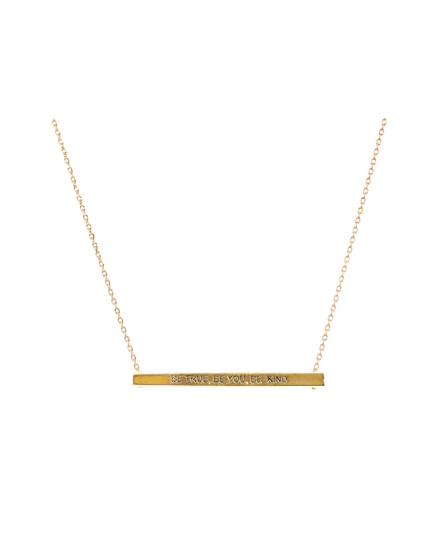 ellora - Wholesale Kids Necklace - Kids - Be True Bar Necklace - Gold on Simply Stated Card1
