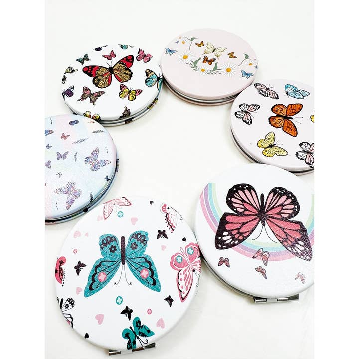 Butterfly Double Sided Circle Cosmetic Mirror and other Purchase wholesale mirror compacts. Free returns & net 60 terms on Faire trending on Faire.