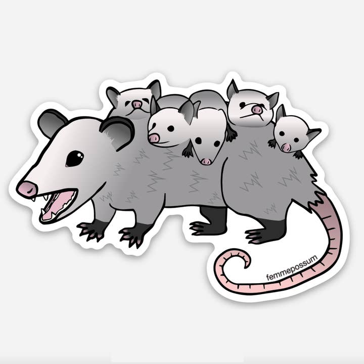 Possum Mama Sticker for wholesale by femmepossum