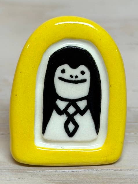 Portrait Frame Ceramic Pal for wholesale by Rolly Poly Studios