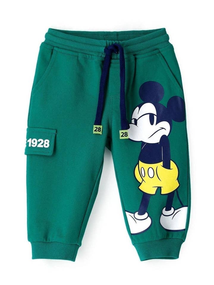 PANTALON VERT POUR BÉBÉ GARÇON ICONIQUE MICKEY pour la vente par Little-Betty