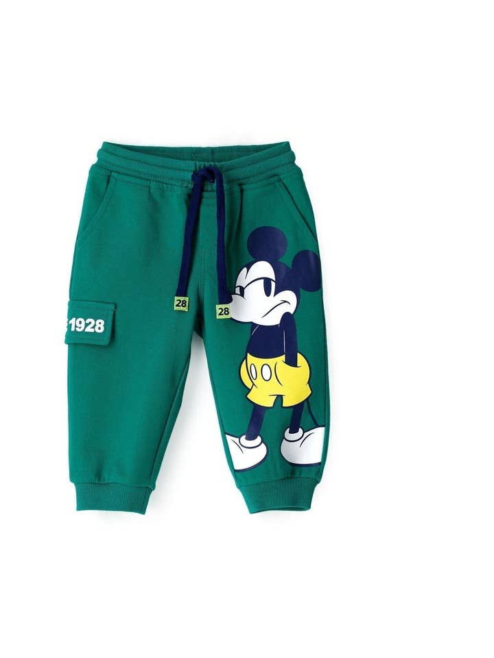 PANTALON VERT POUR BÉBÉ GARÇON ICONIQUE MICKEY pour la vente par Little-Betty