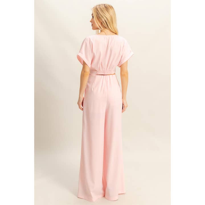 HYFVE - Wholesale Top & Pant Set (NOT Loungewear) - Women's - HF25C755-SET-Knotted Bodice Top And Pants Set