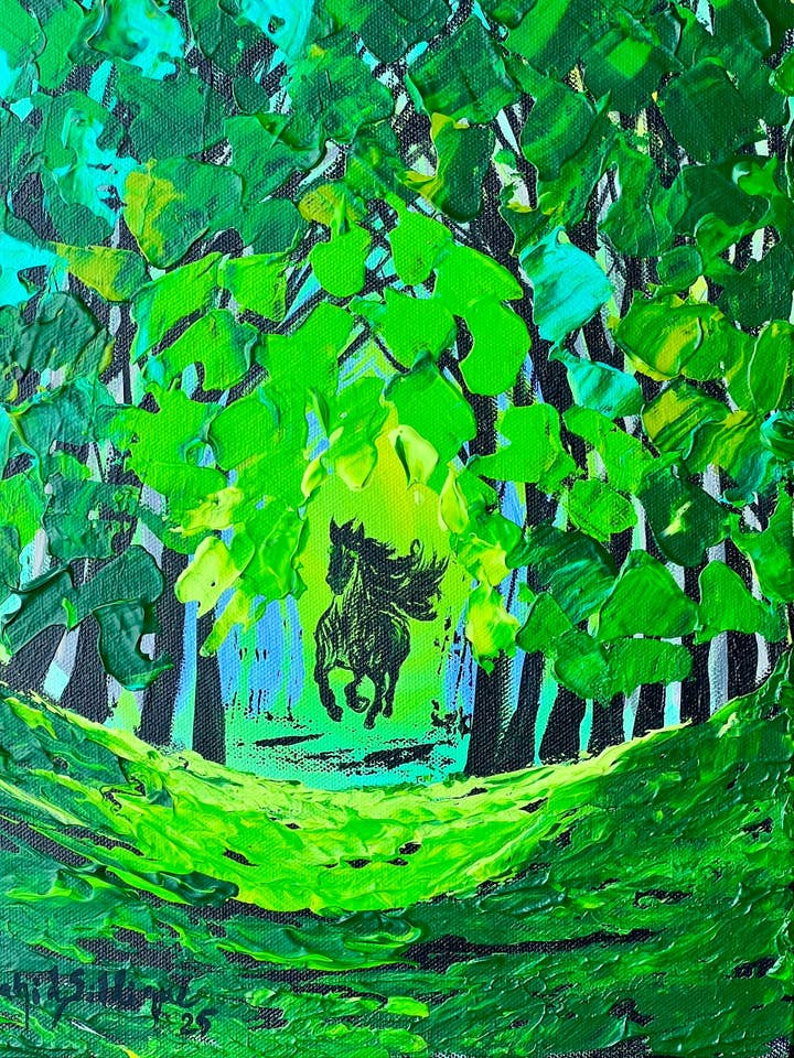 Pintura Fuga Luminosa – Tela Envolvida em Galeria 14"x11" por atacado de Toronto Art Gallery