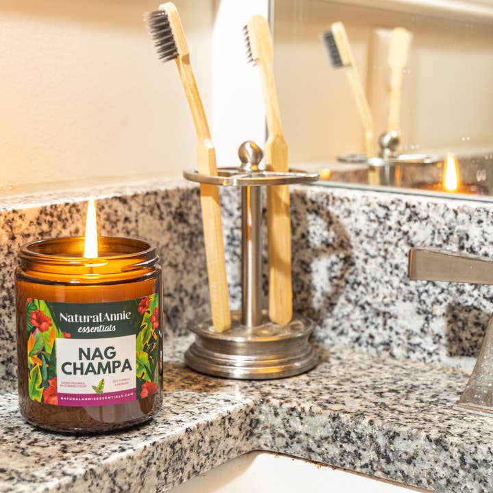NaturalAnnie Essentials - Wholesale Jar/Filled Candle - Handmade Nag Champa Incense Scented Soy candle1