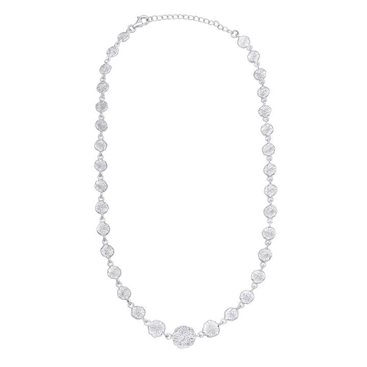 Collar de discos texturizados en aerosol para venta al por mayor de Gecko Jewellery