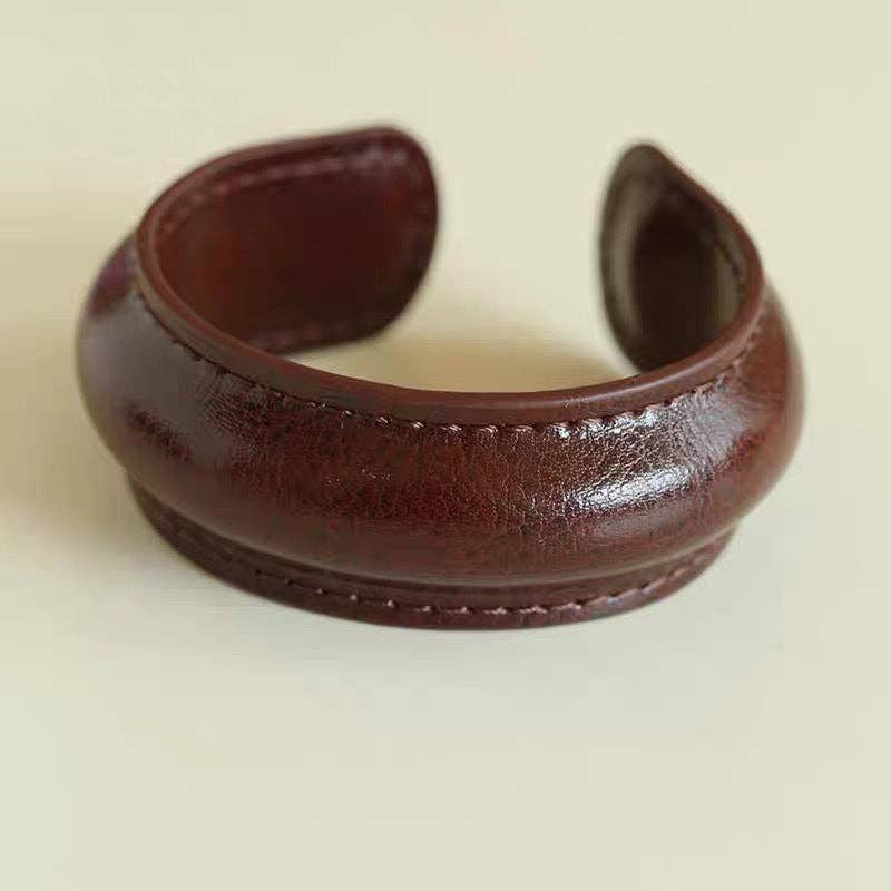 Dipped Shop - Wholesale Cuff Bracelet - Vintage Leather Wide Open Bracelets DP25B5852