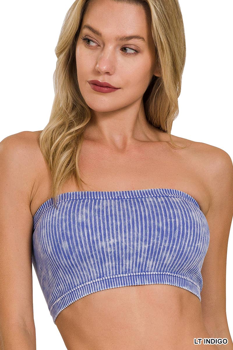 42POPS - Wholesale Bustier - Women's - ",,,.Premium washed seamless rib bandeau top bra12