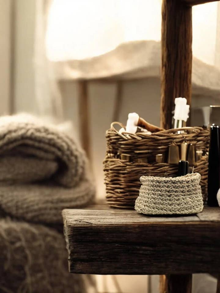 Virkad tygkorg för wholesale av Maison Zoe